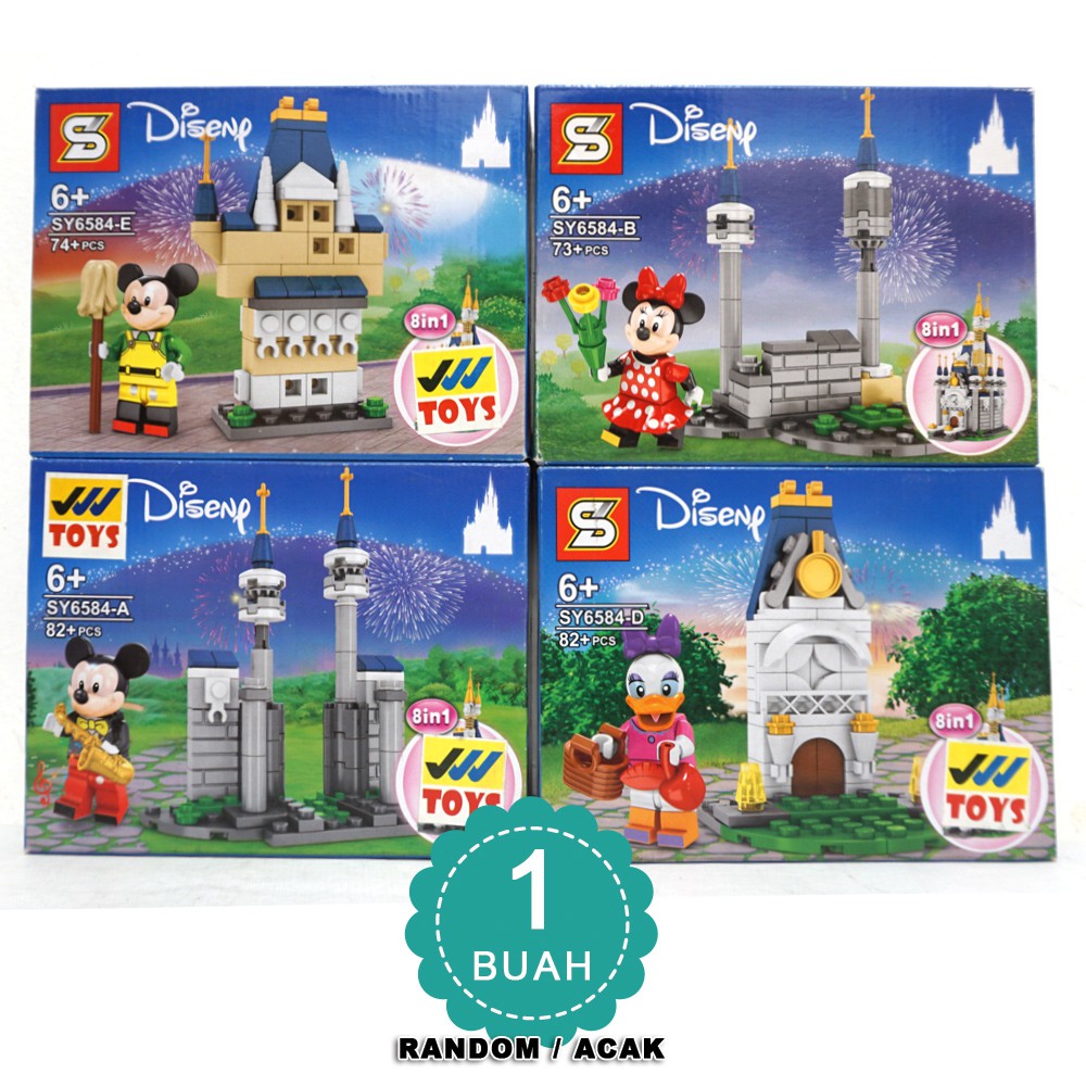 MAINAN BRICKS DISNEY CASTLE MICKEY MOUSE CASTLE - Brick istana disneyland - brick disney castle - SY