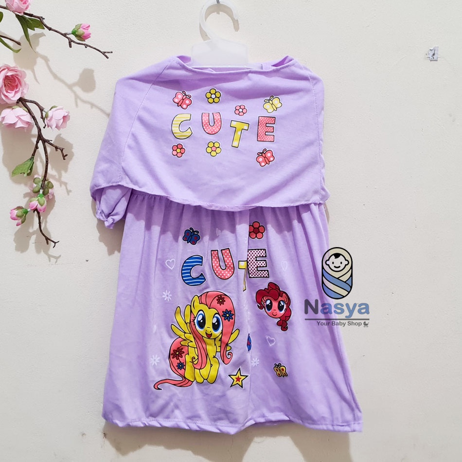 [N-015] Baju bayi anak kecil / gamis bayi 0-6 bulan motif pita - cassey