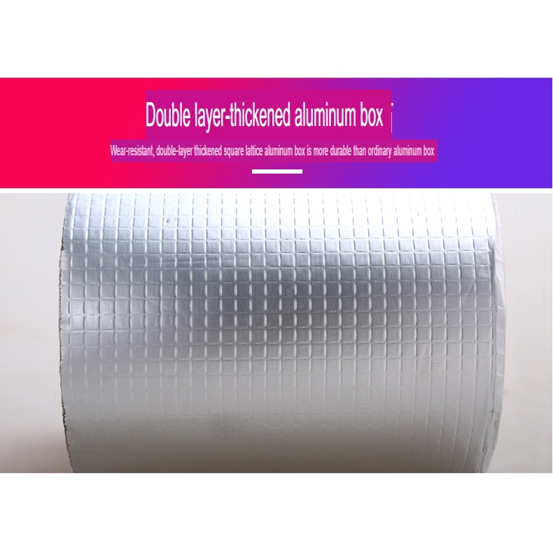 Lakban Anti Bocor Aluminum Foil Butyl Ruber Perekat Super Kuat Tape Waterproof Lebar 5cm x 3m | 5cm x 5m | 10cm x 5m | Penambal Pipa Atap Baja Canopy Bak Air