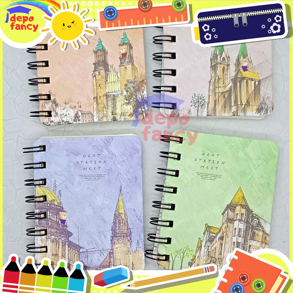 

Buku Tulis Mini Notebook Mini Memo Spiral Motif Fancy XQ100-6748
