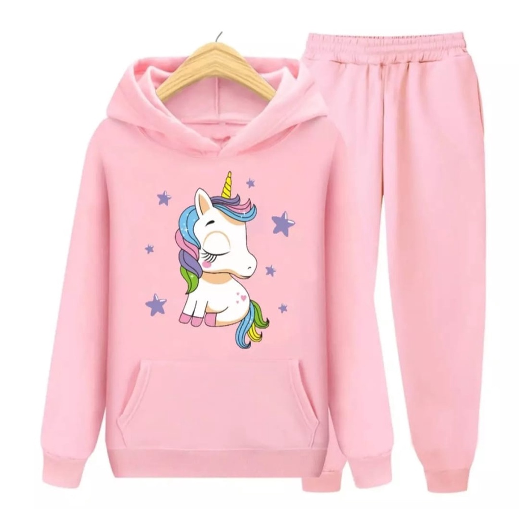 Setelan Sweater Hoodie Baby Kuda Pony / Sweater Anak-Remaja Size S - XXL Usia 3-15 Tahun