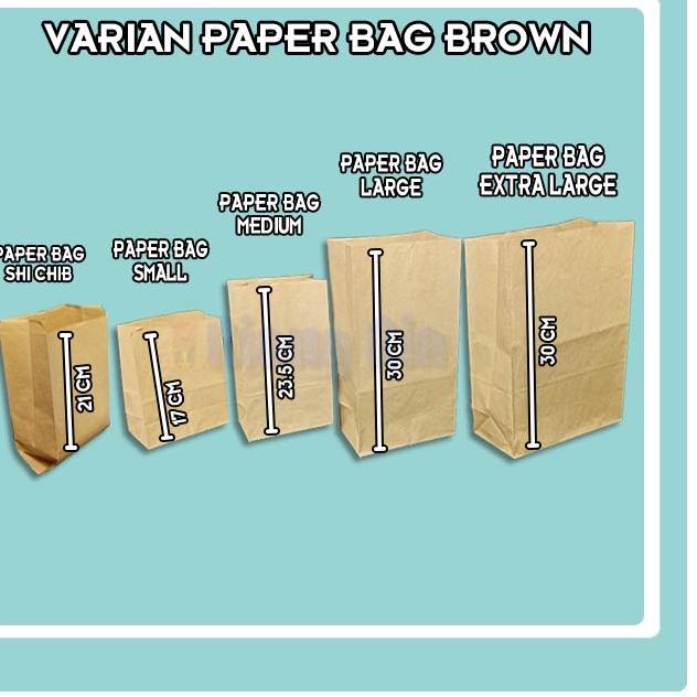 

❀ @100 PCS PERPAK KANTONG PLASTIK KERTAS ROTI SMALL- PAPPER BAG COKLAT POLOS ←