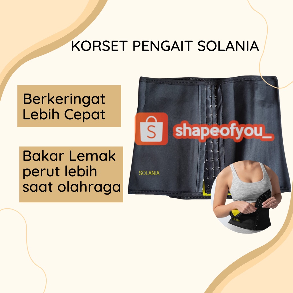 Korset Baju Pembakar Lemak Perut Buncit Pinggang Pelangsing HOT BELT CINCHER HOTSHAPER TEBAL LOGO