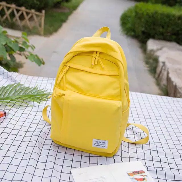 RR LADY - Tas Sekolah Anak SD SMP SMA Ransel Backpack Fashion Stylish Korea-LADY Kuning