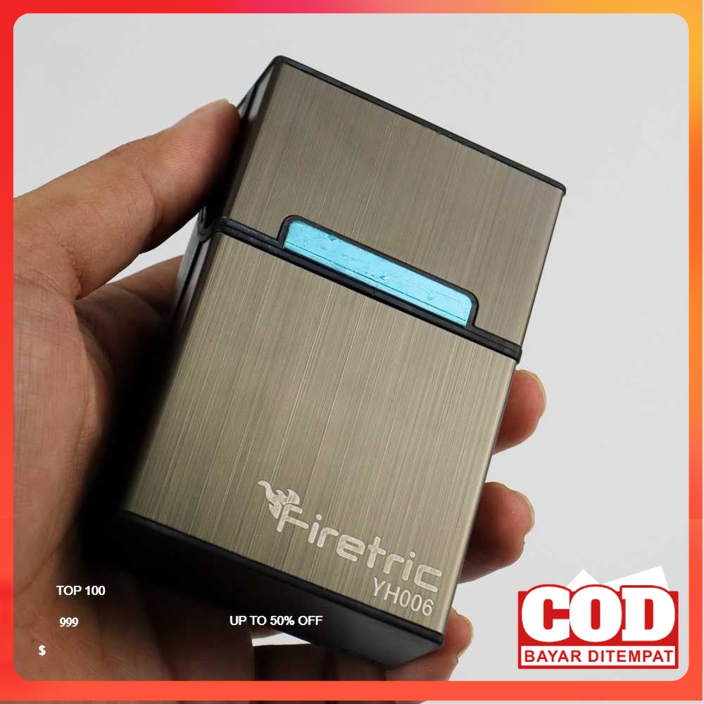 Firetric Kotak Bungkus Rokok Elegan Aluminium Cigarette Case