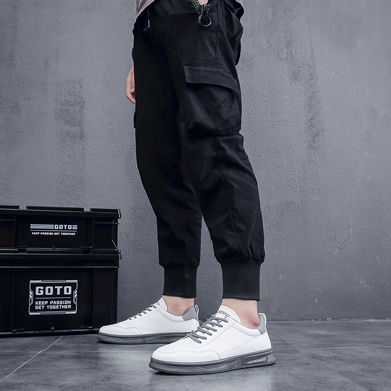 Keeping Sepatu Sneakers Pria Casual Running Sepatu Olahraga Outdoor Travelling Kuliah Kerja Putih KSC104-4
