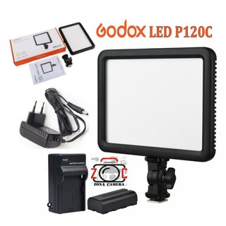 Paket Godox P120C LED Video Light Lampu P120 C P 120c P 120 C Vlog Set p 120c Lighting Vlog F570 Ac