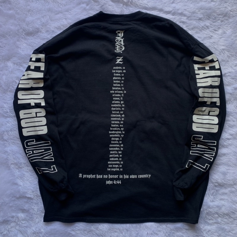 LONG SLEEVE FEAR OF GOD MERCHANDISE JAY Z SECOND