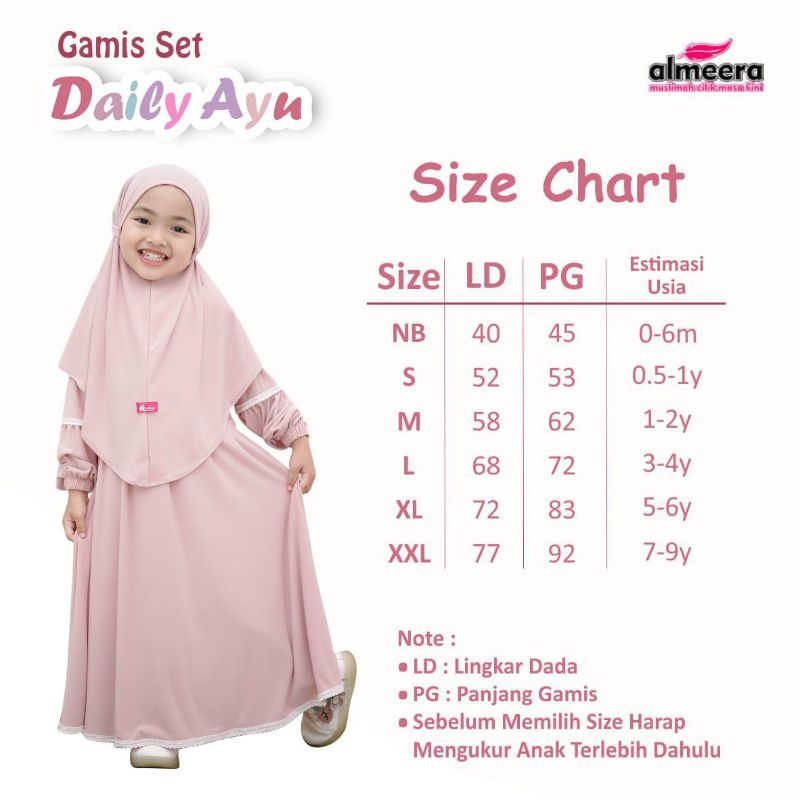 Gamis Anak Set Daily Ayu By Almeera