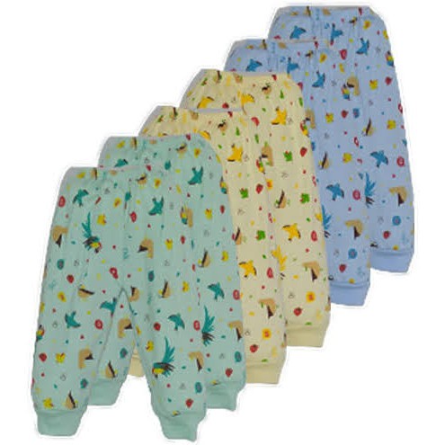 3 Pcs Celana Panjang Bayi Merk ELVIRA Baby - Celana Panjang Bayi - 3 Warna Bermotif