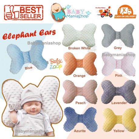 BABY LOOP Bantal Stroller Elephant Ears BABYLOOP Car Seat Bayi Anak Travel Babyloop Babymaniashop Bantal Travel Penyangga Kepala Anak Bayi