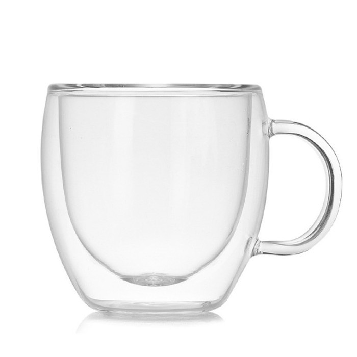 Gelas Cangkir Kopi Double Wall Anti Panas NEYDA Coffee Cup Glass