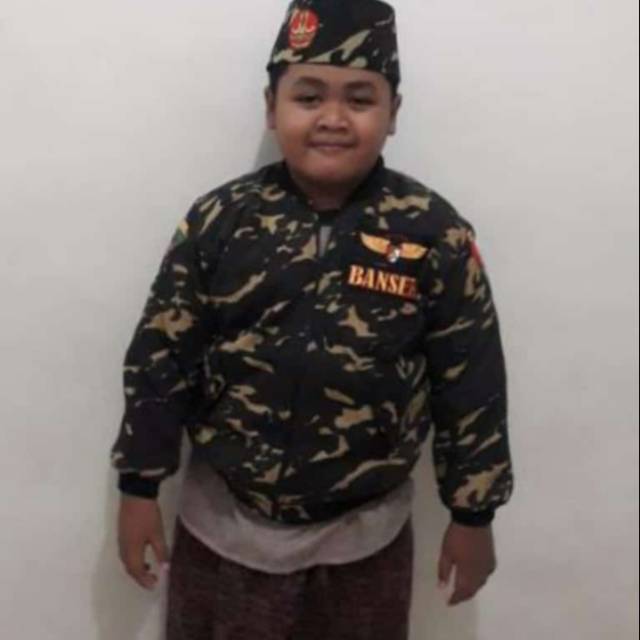 Jaket bomber banser anak,doreng nasional