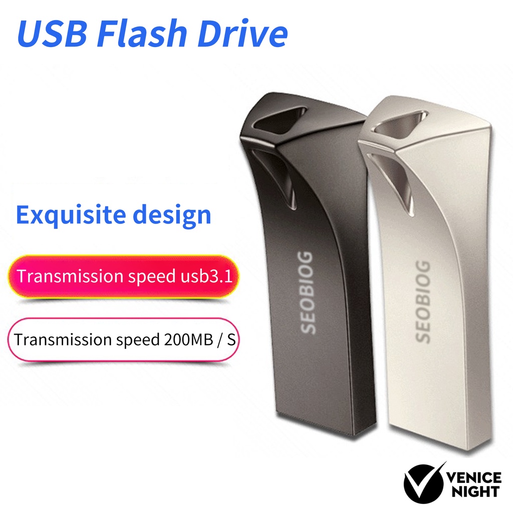 (SF) Seobiog Flash Memory Stick Usb 3.1 Transmisi Kecepatan Tinggi Bahan Metal Untuk Speaker