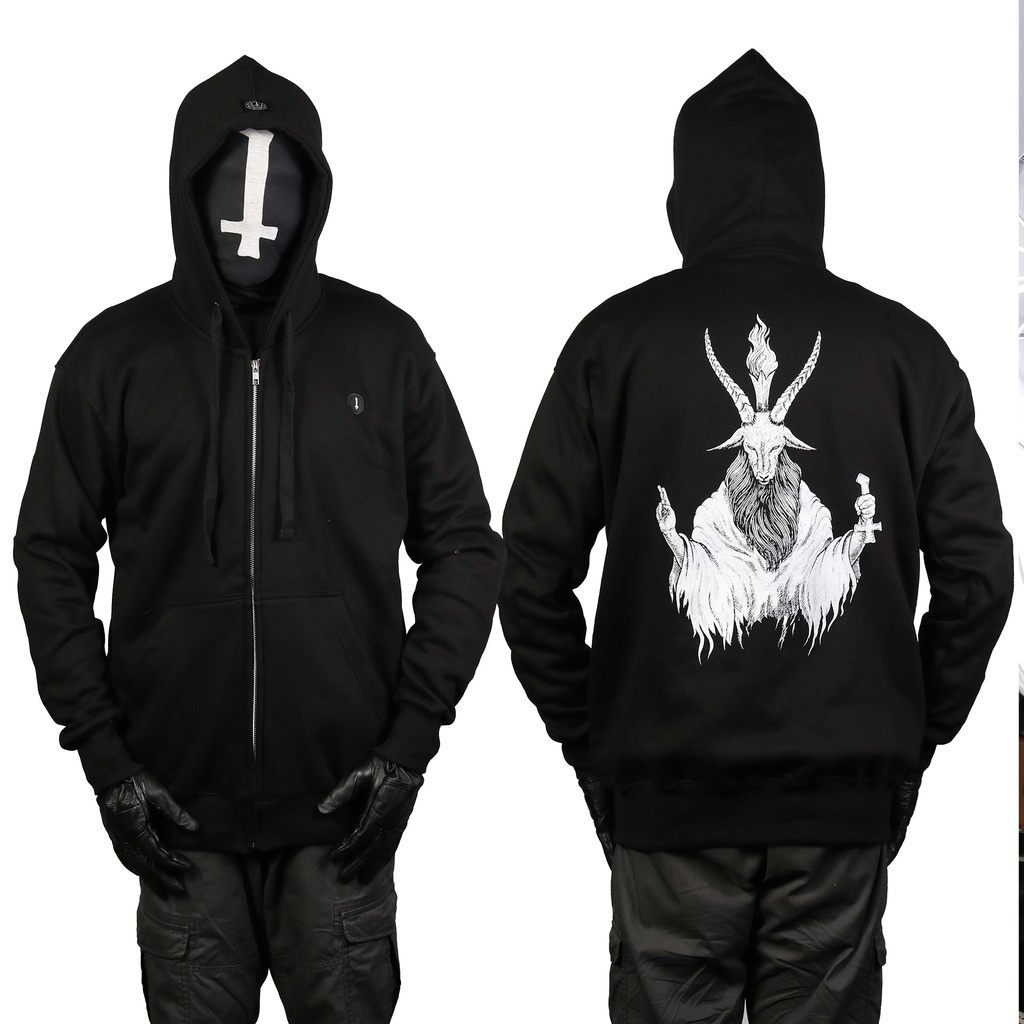 Heretic - Zip-up Zipper Hoodie - Baphomet