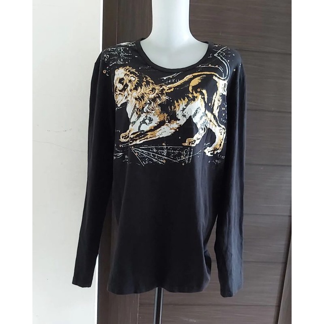 kaos panjang hitam singa pl