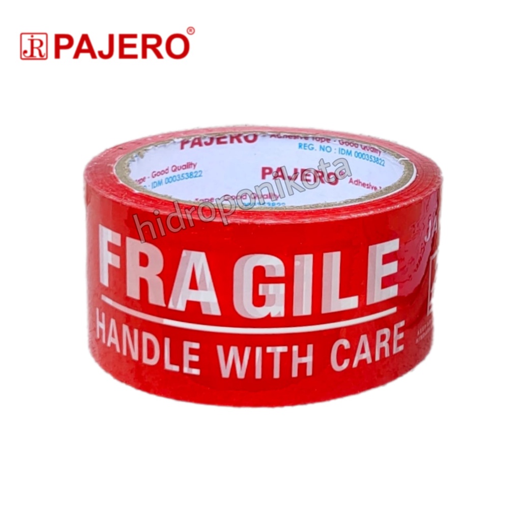 lakban fragile merah 48 mm x 45 meter - LAKBAN PAJERO