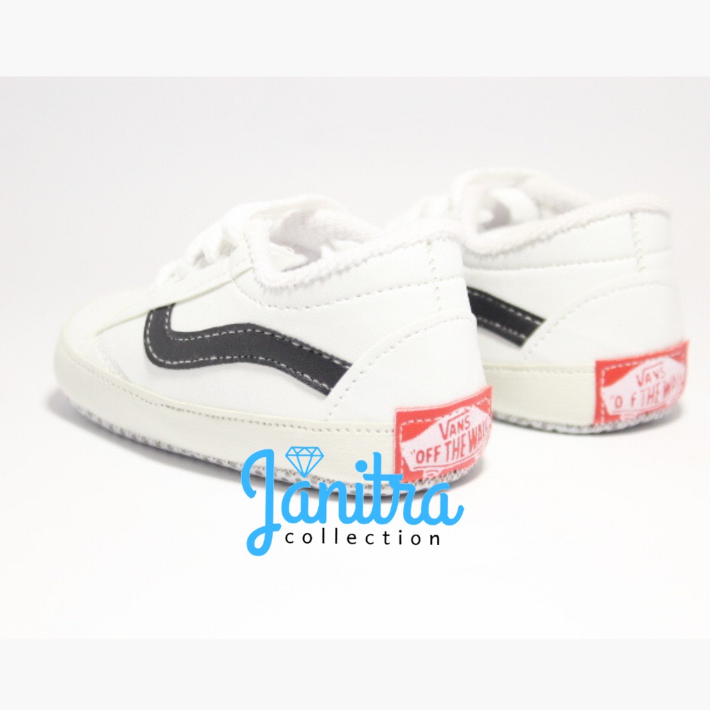 janitra baby shoes prewalker sepatu bayi gendong dan belajar jalan VNS white