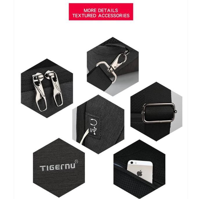 Tigernu S8061 100% Original Tas Selempang Anti Maling S3184
