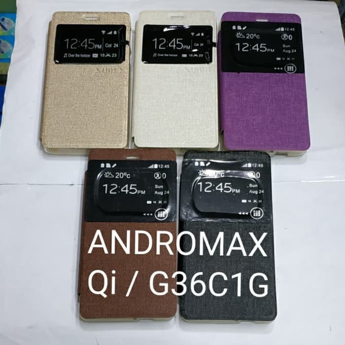 ANDROMAX Qi / G36C1G sarung flip cover ume/ sarung model buku MANTUL