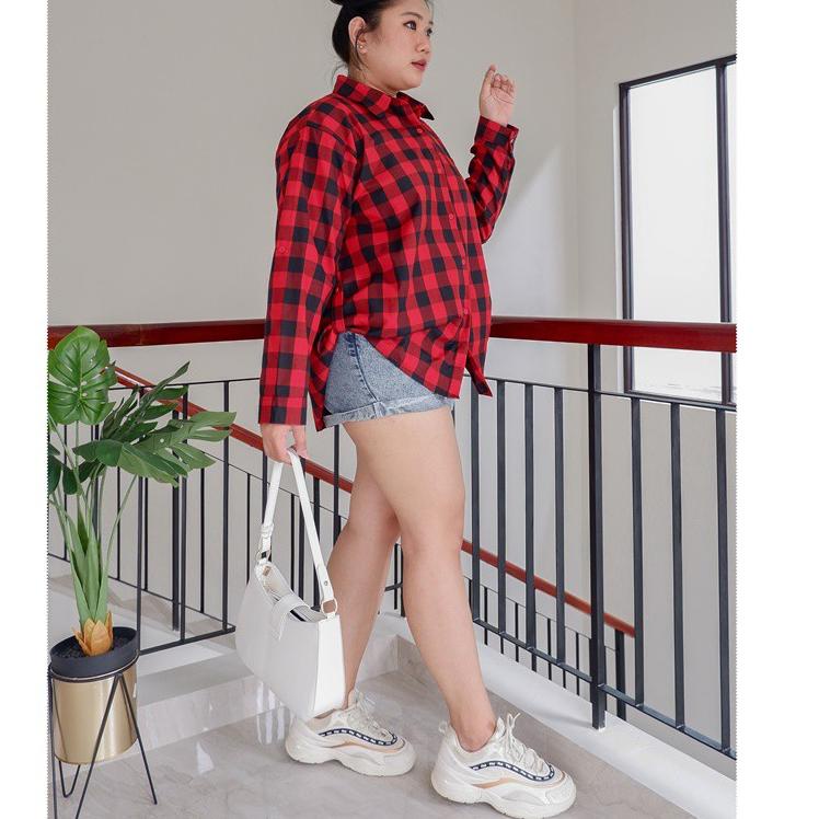 ▼ Kemeja Wanita Jumbo LD 120 | Atasan Wanita Jumbo | Baju Wanita Jumbo ♣