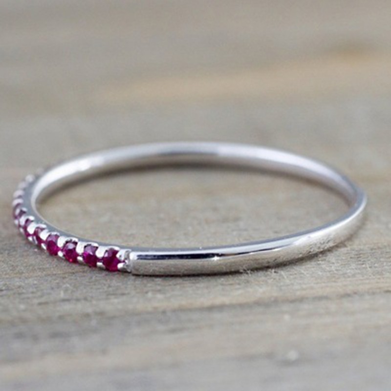 925 cincin perak murni cincin pasangan wanita dengan berlian perhiasan sederhana untuk pernikahan
