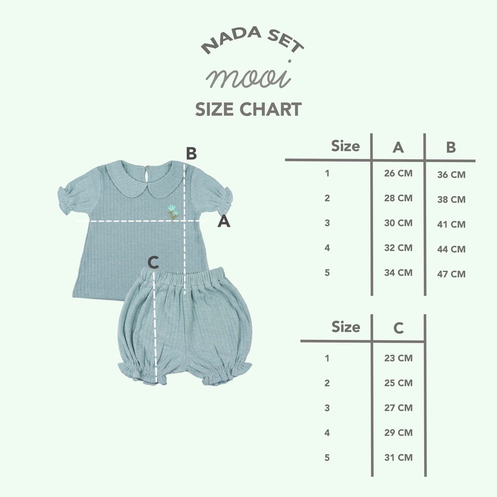 MOOI Nada Set 1-5y (MO-NS) - Setelan Anak Perempuan