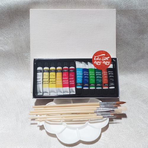 

Stok Terakhir Paket Melukis - Paket Lukis -Kuas - Cat set 12 - Pale - Kanvas 20 x 20cm Murah