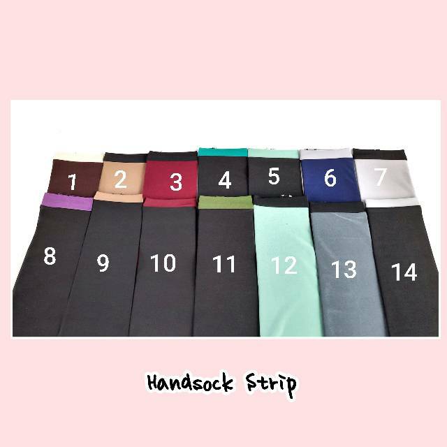 [BISA COD] Handsock Fingerless Strip premium by Amtaza | handsock jempol strip amtaza | manset jempol strip amtaza