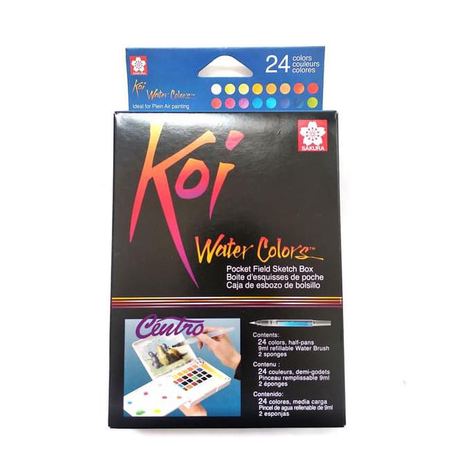 

HOT SALE SAKURA KOI WATERCOLORS 24 COLOR SKETCH POCKET BOX SET