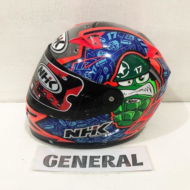 Helm NHK Terminator GP PRO GP Edition Karel Abraham Full Face Orange Silver Limited Edition