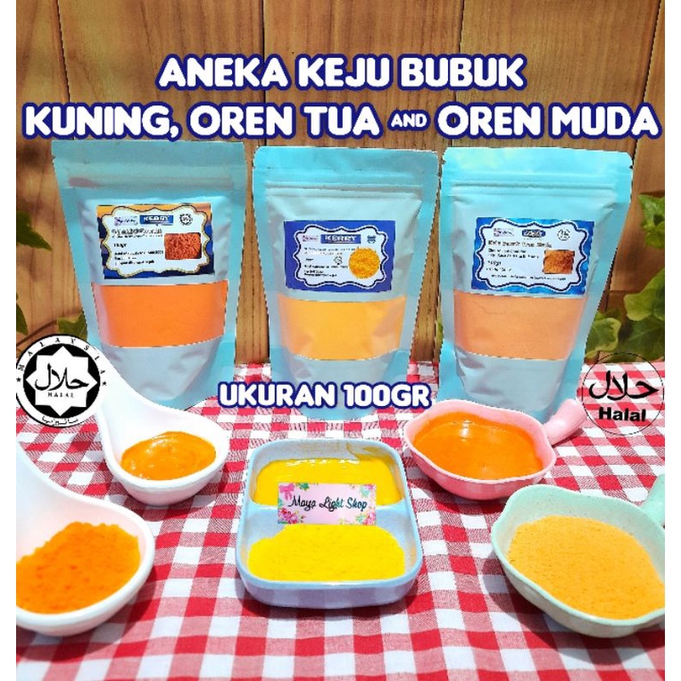 kerry cheese powder 100gr original keju bubuk cheese sauce saus keju bumbu tabur keju kuning keju oren