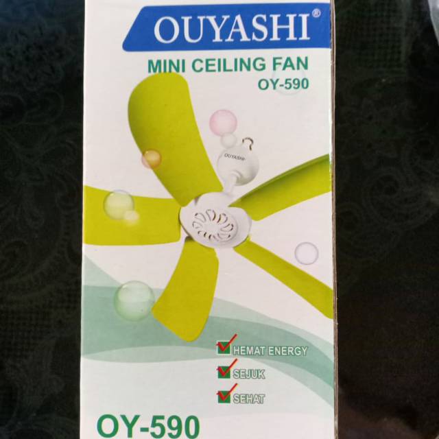 Kipas Angin Gantung Ouyashi OY-590 Mini Ceiling Fan (5 Baling2)