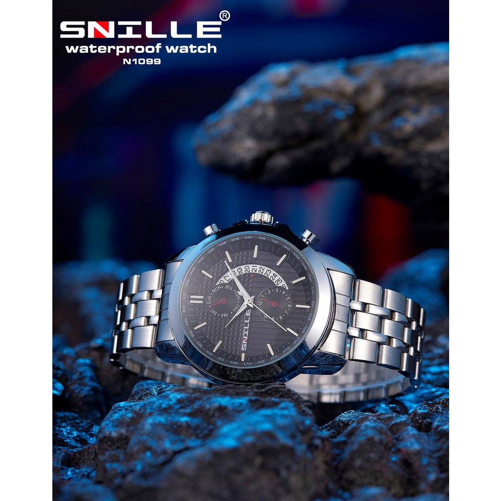 JAM TANGAN PRIA SNILLE ORIGINAL ANTI AIR RANTAI FASHION WATERPROOF