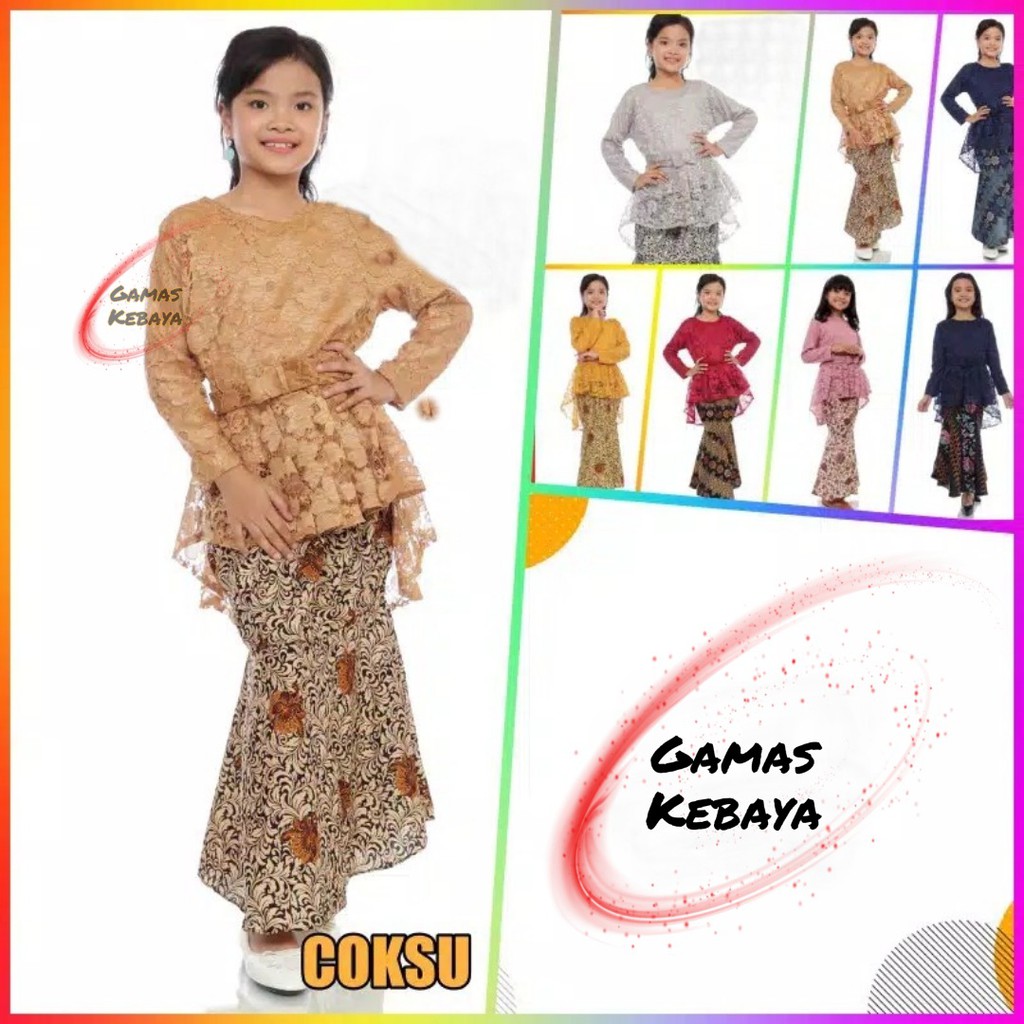 KEBAYA ANAK MODERN UMUR 4 6 8 10 12 TH