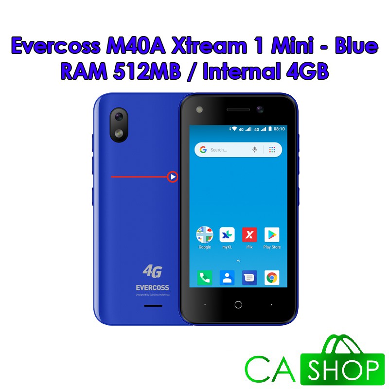 Evercoss Xtream 1 Mini M40a 512mb 4gb 512 4 Black Gold Blue Grey Baru New Resmi Shopee Indonesia