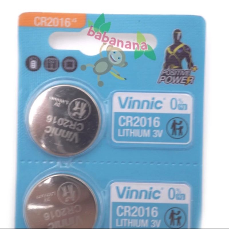 Baterai Vinnic CR 2016 battery kancing button remote jam