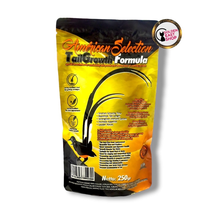 AMERICAN SELECTION TAIL GROWTH FORMULA VOER KHUSUS UNTUK MEMANJANGKAN EKOR BURUNG MURAI BATU