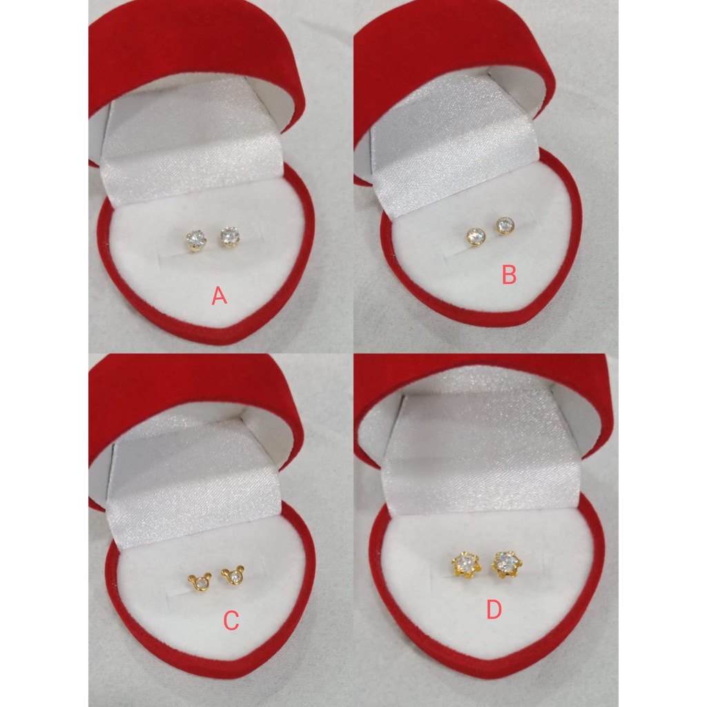 ANTING GIWANG KECIL GOLD PERAK ASLI 925