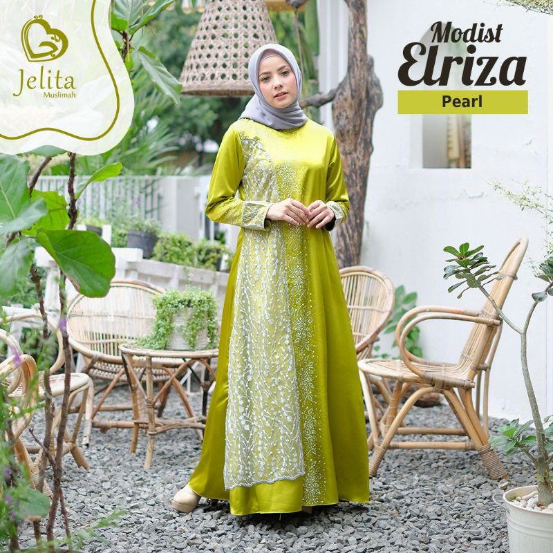 ELRIZA DRESS JELITA MUSLIMAH GAMIS PESTA