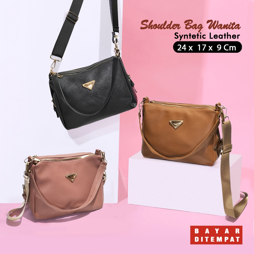 Tas selempang cewe polos slingbag wanita shoulder bag cewek handbag remaja slempang tali panjang