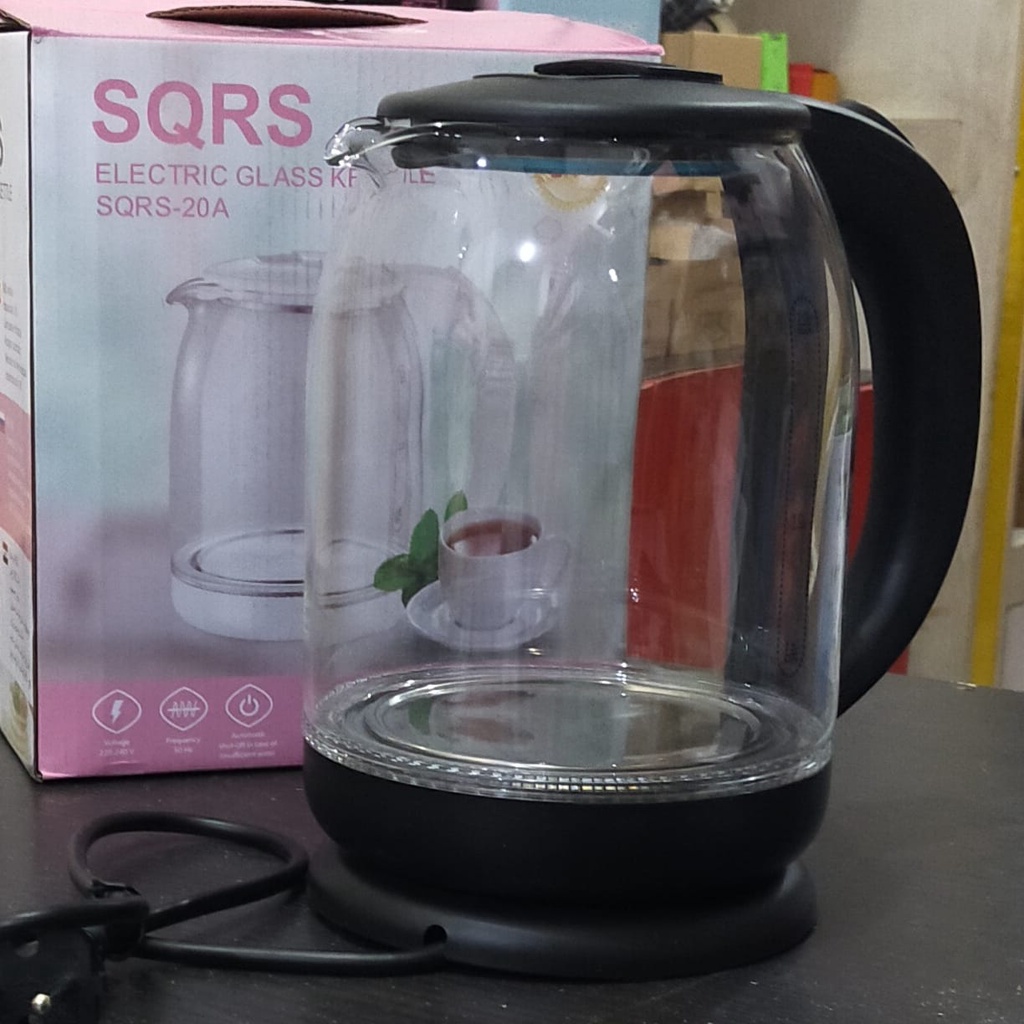Teko Listrik Kaca 2L SQRS 20A - Elektric glass kettle SQRS 20A