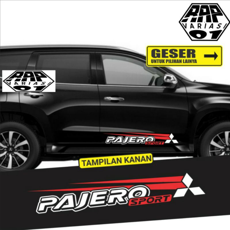 stiker Pajero Sport, stiker Cutting Pintu mobil, stiker Mobil