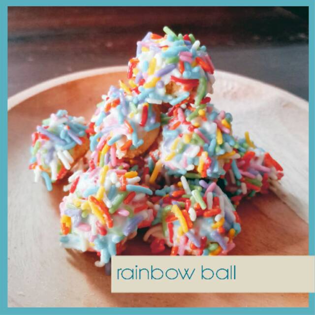 

kue kering lebaran rainbow ball