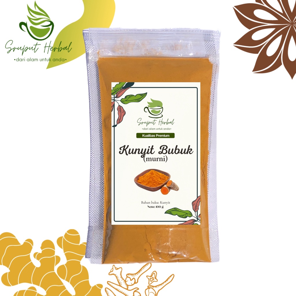 100gr Kunyit Bubuk Murni Rempah Sruput Herbal [COD]