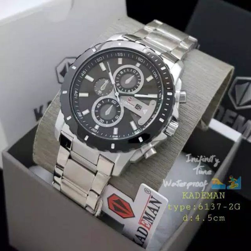 JAM TANGAN PRIA KADEMAN_6337_2g ORIJINAL INPORT WATER PROF 50M