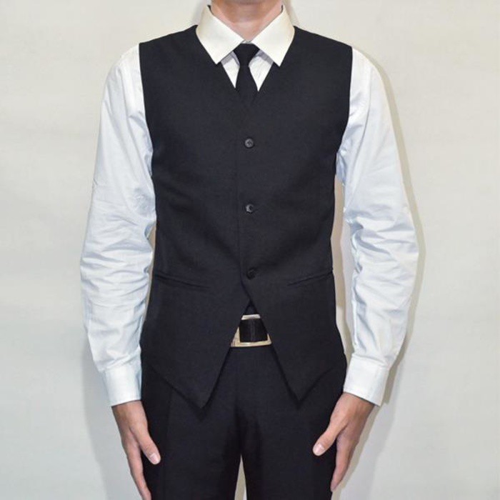Vest Pria Executive Black - Rompi Jas Formal Pria SLIMFIT