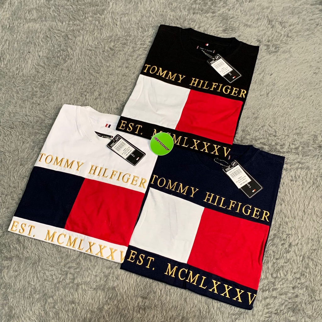 KAOS TSHIRT TOMMY HILFIGER 1985 PREMIUM MIRROR FULLTAG &amp; LABEL