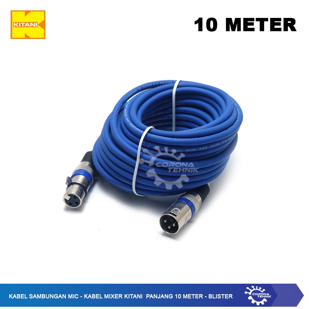 Kabel Mixer Kitani Panjang 10 Meter - Blister - Kabel Sambungan Mic