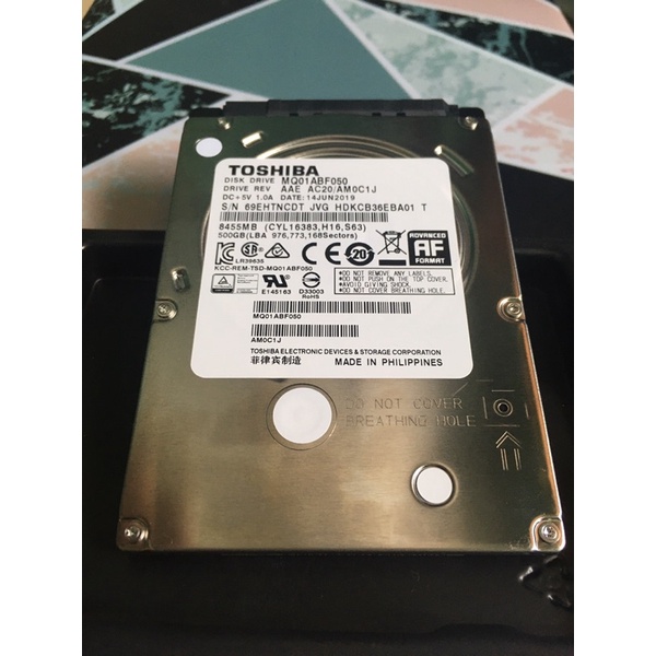 Harddisk Toshiba 2.5” 500 GB SATA
